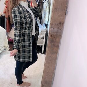 Worthington plaid trench clueless style jacket size 4